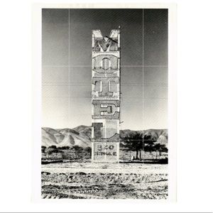 Grant Mudford Americana Roadside Hotel Sign Black & White Photography Postcard